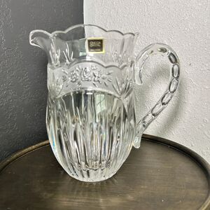 Oneida Crystal 32oz Pitcher Southern Garden Collection NEVER USED‎